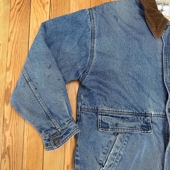 Vintage 90s Denim Sherpa Jacket - Men's XL - Picture 6 of 9
